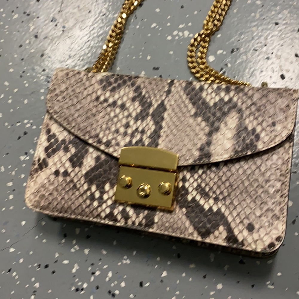 Crossbody Python Handbag Made In Italy - Picture 3 of 5